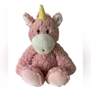 Demdaco Pink Mauve Unicorn 12” Stuffed Animal Plush Bean Filled.